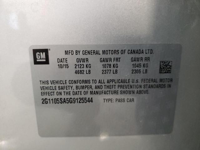 Photo 10 from auction – 2016 CHEVROLET IMPALA LT with VIN 2G1105SA5G9125544