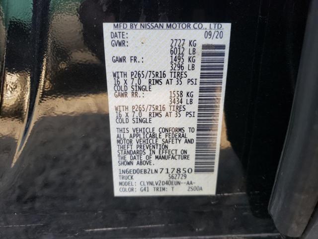 Photo 10 from auction – 2020 NISSAN FRONTIER S with VIN 1N6ED0EB2LN717850