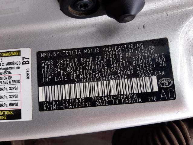 Photo 10 from auction – 2009 TOYOTA COROLLA MA with VIN 2T1KU40E19C055396
