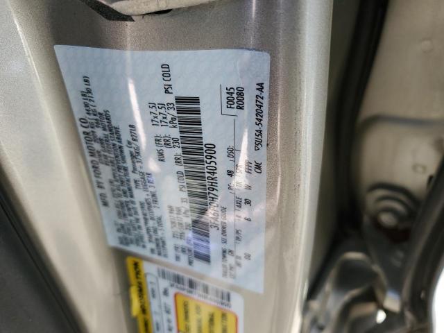 Photo 10 from auction – 2017 FORD FUSION SE with VIN 3FA6P0H79HR405900