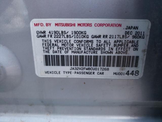 Photo 10 from auction – 2012 MITSUBISHI LANCER SE with VIN JA32V2FW8CU017268