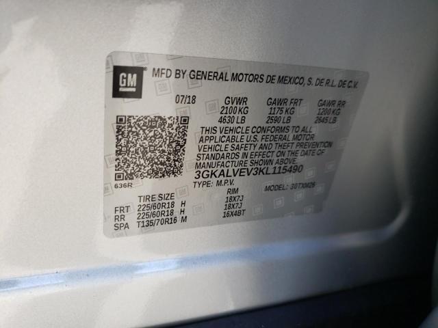 Photo 10 from auction – 2019 GMC TERRAIN SL with VIN 3GKALVEV3KL115490