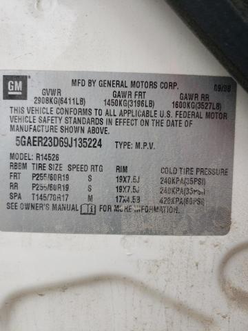 Photo 10 from auction – 2009 BUICK ENCLAVE CX with VIN 5GAER23D69J135224
