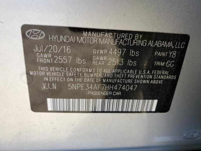 Photo 10 from auction – 2017 HYUNDAI SONATA SPO with VIN 5NPE34AF7HH474047