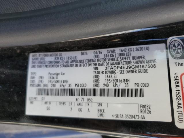 Photo 10 from auction – 2016 FORD FIESTA SE with VIN 3FADP4EJ9GM167508