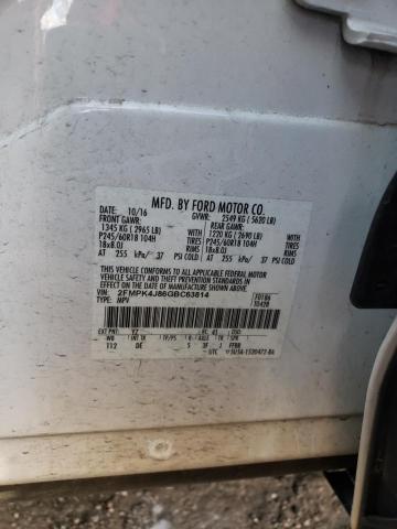 Photo 10 from auction – 2016 FORD EDGE SEL with VIN 2FMPK4J86GBC63814