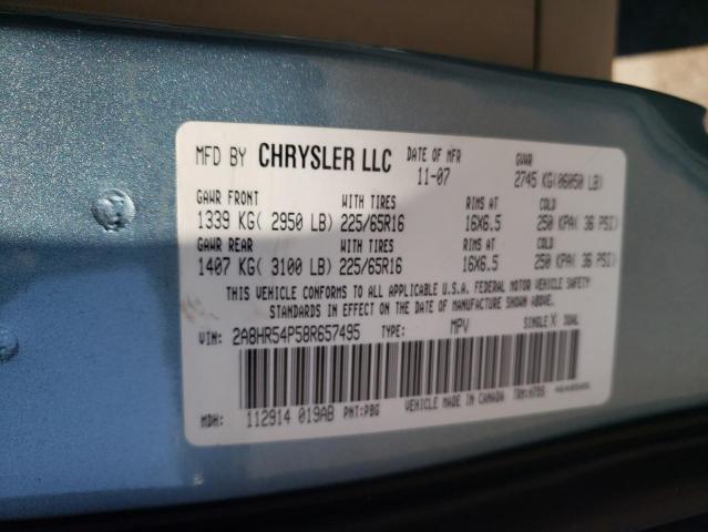 Photo 10 from auction – 2008 CHRYSLER TOWN & COU with VIN 2A8HR54P58R657495