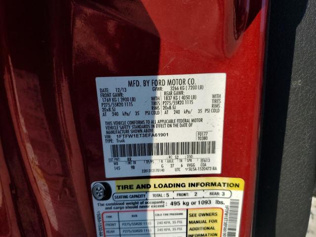 Photo 10 from auction – 2014 FORD F150 SUPER with VIN 1FTFW1ET3EFA61901