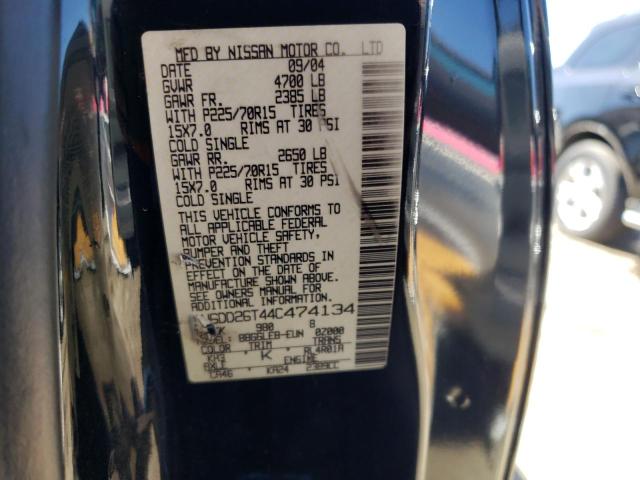 Photo 10 from auction – 2004 NISSAN FRONTIER with VIN 1N6DD26T44C474134