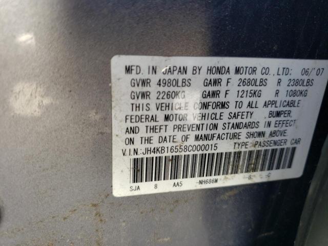 Photo 10 from auction – 2008 ACURA RL with VIN JH4KB16558C000015