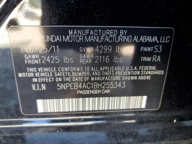 Photo 10 from auction – 2011 HYUNDAI SONATA GLS with VIN 5NPEB4AC1BH255343