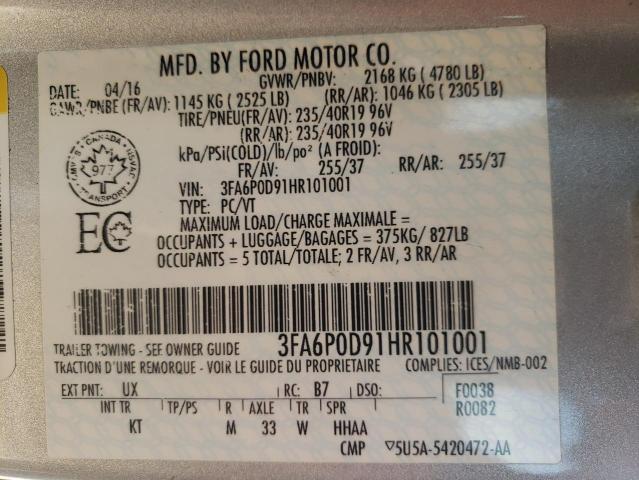 Photo 10 from auction – 2017 FORD FUSION TIT with VIN 3FA6P0D91HR101001