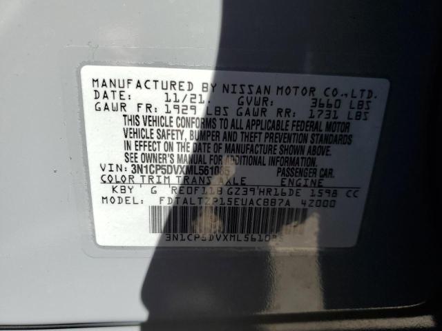 Photo 10 from auction – 2021 NISSAN KICKS SR with VIN 3N1CP5DVXML561085