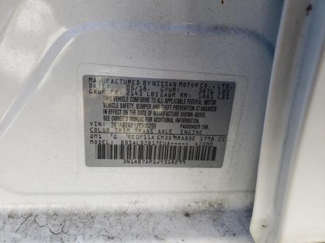 Photo 10 from auction – 2018 NISSAN SENTRA S with VIN 3N1AB7AP1JY318299