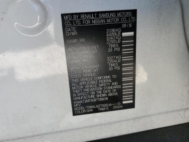 Zdjęcie 10 z aukcji – 2016 NISSAN ROGUE S z VIN KNMAT2MT4GP731608