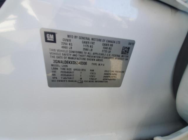 Photo 10 from auction – 2013 CHEVROLET EQUINOX LT with VIN 2GNALDEKXD6340306