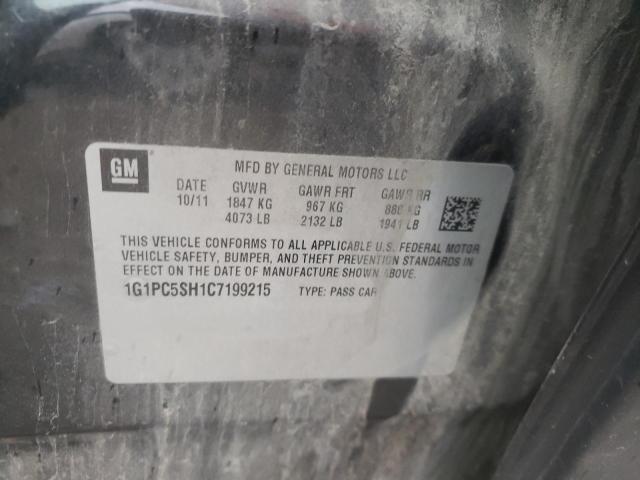 Photo 10 from auction – 2012 CHEVROLET CRUZE LS with VIN 1G1PC5SH1C7199215