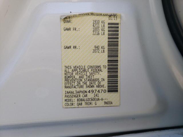 Photo 10 from auction – 2013 NISSAN ALTIMA with VIN 1N4AL3APXDN497470