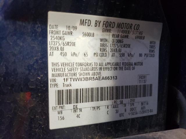 Photo 10 from auction – 2010 FORD F350 SUPER with VIN 1FTWW3BR5AEA66313