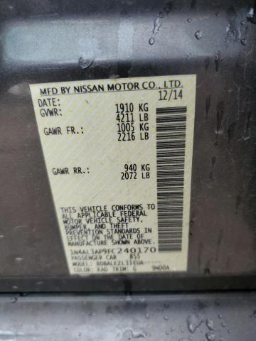 Photo 10 from auction – 2015 NISSAN ALTIMA 2.5 with VIN 1N4AL3AP9FC240170