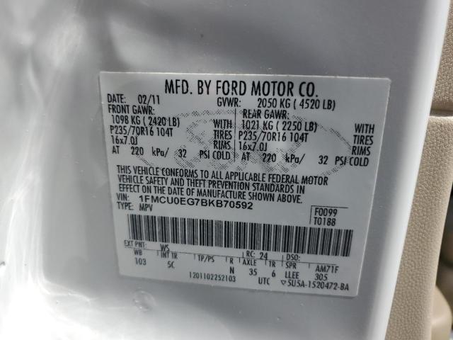 Photo 10 from auction – 2011 FORD ESCAPE LIM with VIN 1FMCU0EG7BKB70592