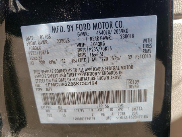 Photo 10 from auction – 2008 FORD ESCAPE XLS with VIN 1FMCU92Z88KC83194
