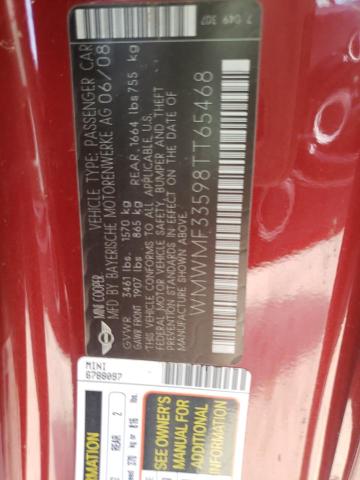 Photo 10 from auction – 2008 MINI COOPER with VIN WMWMF33598TT65468
