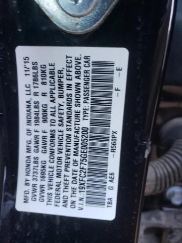 Photo 10 from auction – 2016 HONDA CIVIC EX with VIN 19XFC2F75GE005200
