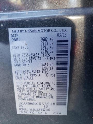 Photo 10 from auction – 2013 NISSAN PATHFINDER with VIN 5N1AR2MN9DC653518