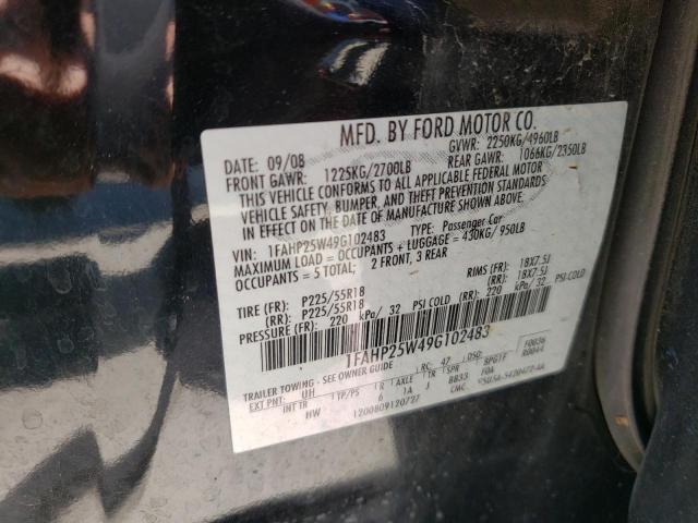 Photo 10 from auction – 2009 FORD TAURUS LIM with VIN 1FAHP25W49G102483