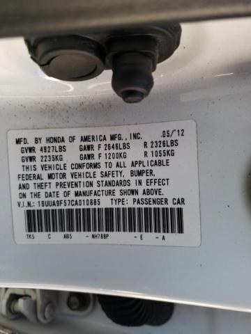 Photo 10 from auction – 2012 ACURA TL with VIN 19UUA9F57CA010885