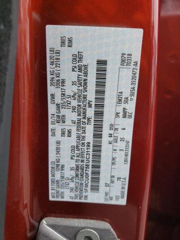 Photo 10 from auction – 2014 FORD ESCAPE S with VIN 1FMCU0F75EUC31199