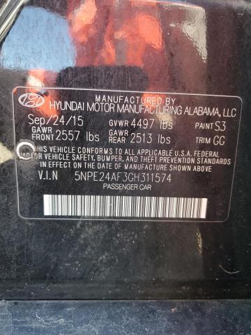Photo 10 from auction – 2016 HYUNDAI SONATA SE with VIN 5NPE24AF3GH311574