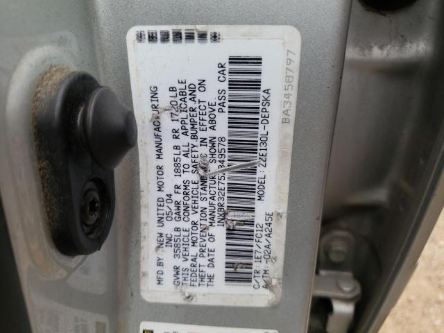 Photo 10 from auction – 2005 TOYOTA COROLLA CE with VIN 1NXBR32E75Z349578