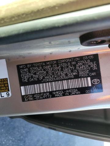 Photo 10 from auction – 2005 TOYOTA PRIUS with VIN JTDKB20U653056998