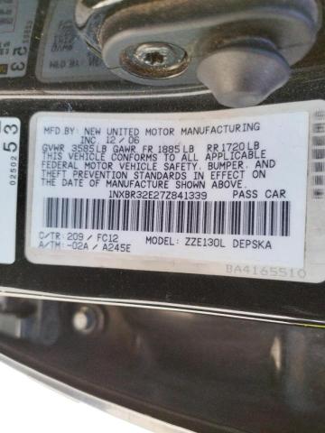 Photo 10 from auction – 2007 TOYOTA COROLLA CE with VIN 1NXBR32E27Z841339