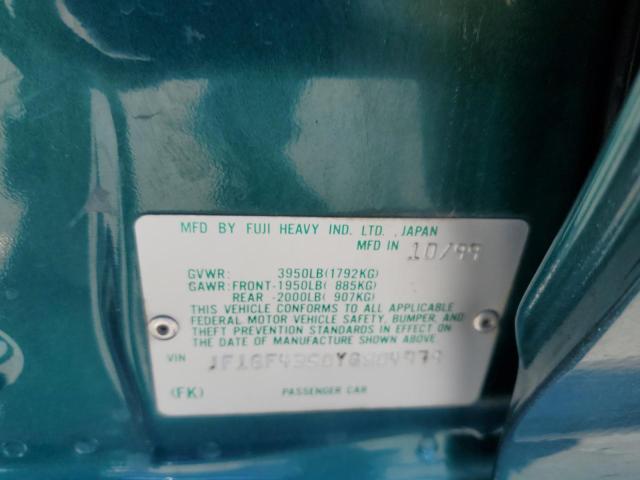 Photo 10 from auction – 2000 SUBARU IMPREZA L with VIN JF1GF4350YG804979
