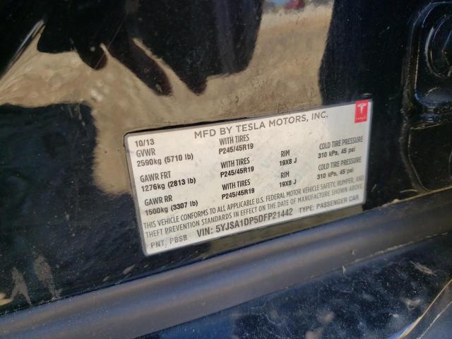 Photo 10 from auction – 2013 TESLA MODEL S with VIN 5YJSA1DP5DFP21442