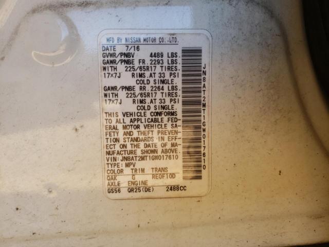 Photo 10 from auction – 2016 NISSAN ROGUE S with VIN JN8AT2MT1GW017610