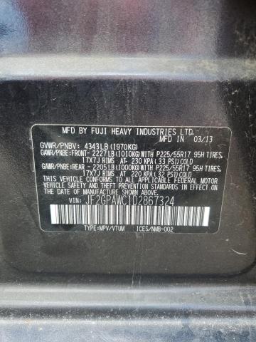 Photo 10 from auction – 2013 SUBARU XV CROSSTR with VIN JF2GPAWC1D2867324