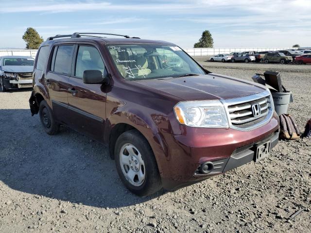 HONDA PILOT LX 2014 with VIN 5FNYF3H23EB016453 - Photo from auction
