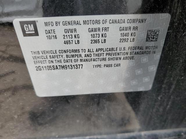 Photo 10 from auction – 2017 CHEVROLET IMPALA LT with VIN 2G1105SA7H9131377