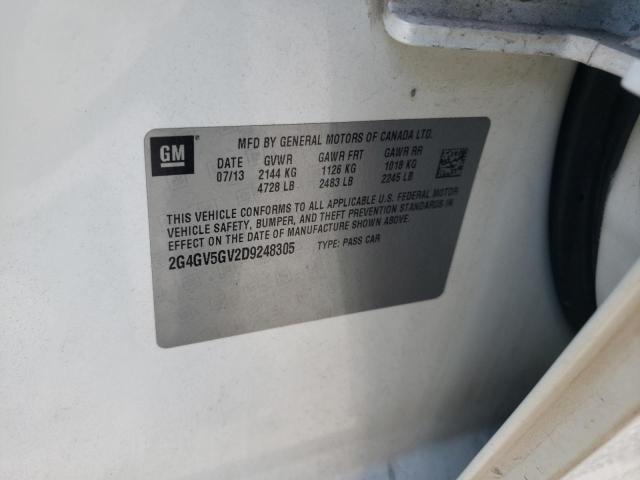 Photo 10 from auction – 2013 BUICK REGAL with VIN 2G4GV5GV2D9248305