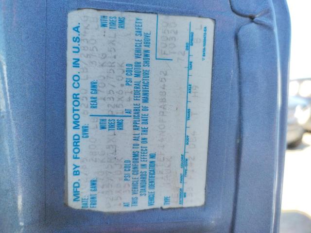 Photo 10 from auction – 1985 FORD F150 with VIN 1FTEF14N0FPA88452