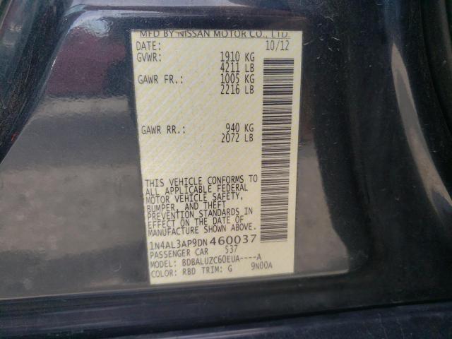 Photo 10 from auction – 2013 NISSAN ALTIMA 2.5 with VIN 1N4AL3AP9DN460037