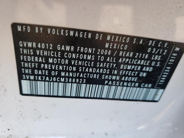 Photo 10 from auction – 2012 VOLKSWAGEN JETTA BASE with VIN 3VW1K7AJ6CM386923