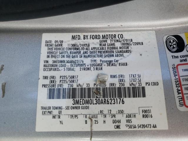 Photo 10 from auction – 2010 MERCURY MILAN HYBR with VIN 3MEDM0L30AR623176