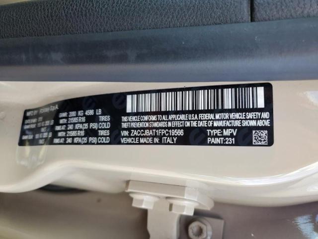 Photo 10 from auction – 2015 JEEP RENEGADE S with VIN ZACCJBAT1FPC19566