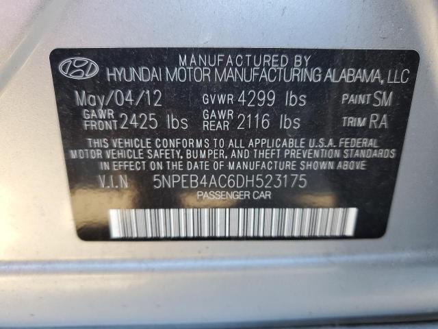 Photo 10 from auction – 2013 HYUNDAI SONATA GLS with VIN 5NPEB4AC6DH523175