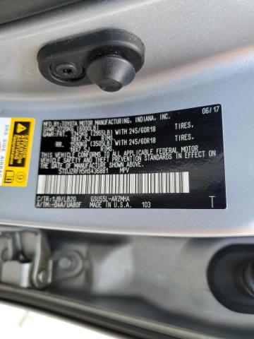Photo 10 from auction – 2017 TOYOTA HIGHLANDER with VIN 5TDJZRFH5HS436881